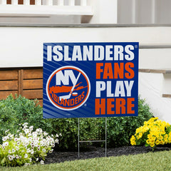 New York Islanders Coroplast Yard Sign "Fans Play Here", NHL, Home