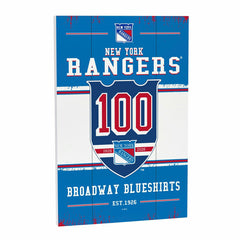 New York Rangers,100 Anniversary Wood Wall Sign, 16x24, NHL, Home