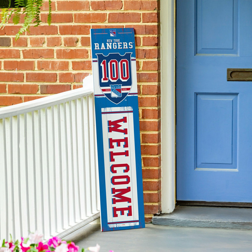 New York Rangers, 100 Anniversary Porch Leaner, 46", NHL, Home