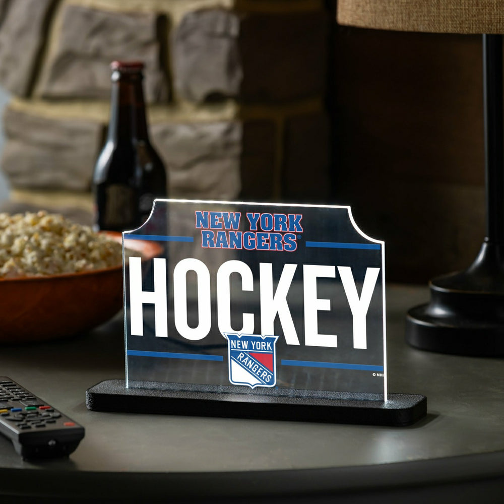 New York Rangers Hockey Rectangle Desklite LED Decor, NHL, Home