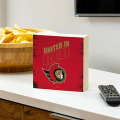 Ottawa Senators Plock, Down Home Fans, 6x6, NHL, Home