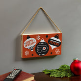 Philadelphia Flyers Holiday Wood Wall Sign, 6x11, NHL, Home