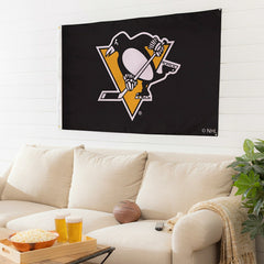 Pittsburgh Penguins Single Sided Estate Flag with 2 Grommets, 3'x5', NHL, Home