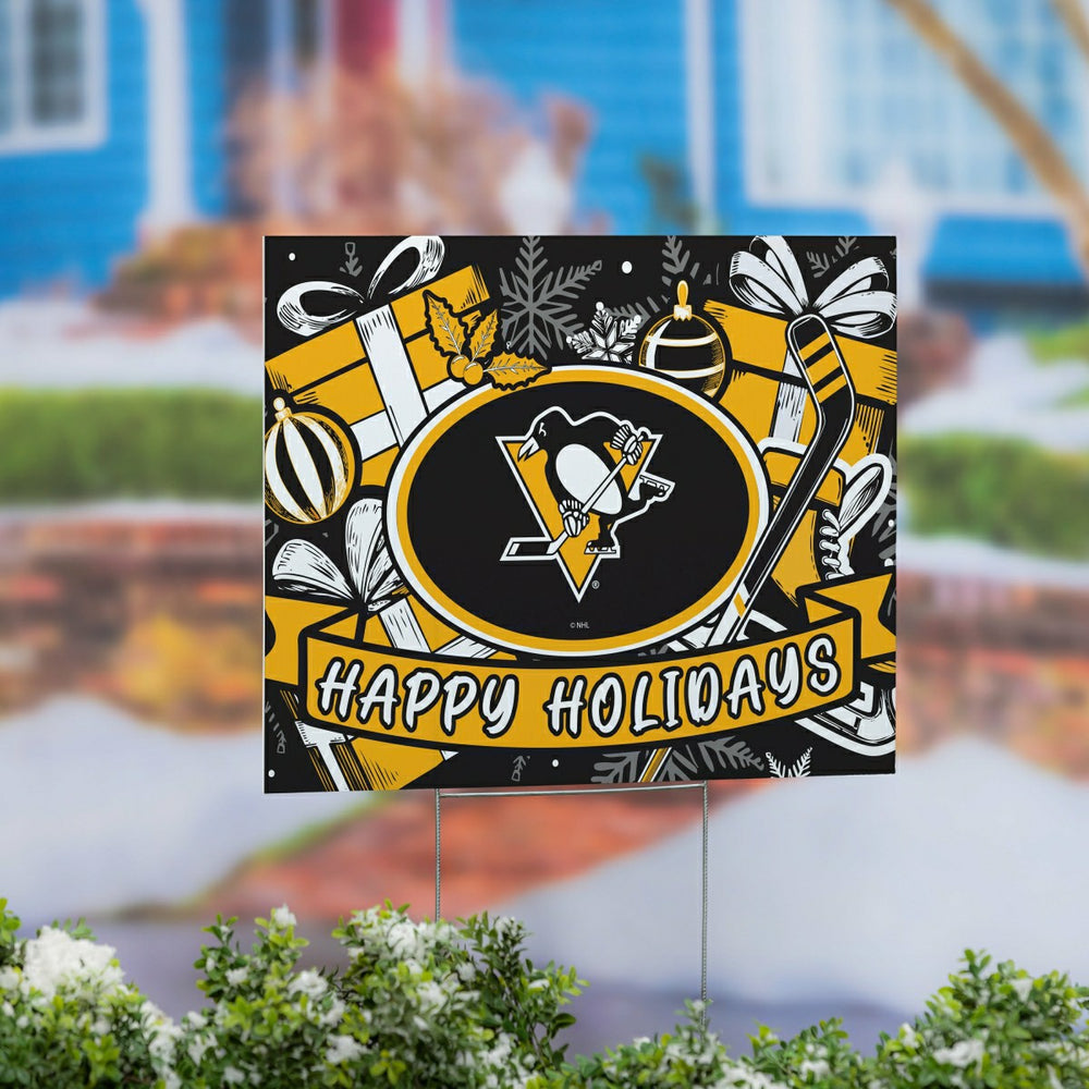 Pittsburgh Penguins Yard Sign, Holiday, NHL, Home