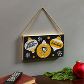 Pittsburgh Penguins Holiday Wood Wall Sign, 6x11, NHL, Home
