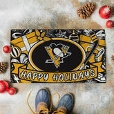 Pittsburgh Penguins Holiday PVC Mat, 28"x16", NHL