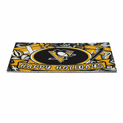 Pittsburgh Penguins Holiday PVC Mat, 28"x16", NHL