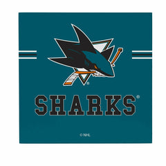 San Jose Sharks Wood Wall Sign, 12x12, NHL, Home