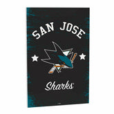 San Jose Sharks Wood Wall Sign, 16x24, NHL, Home