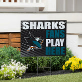 San Jose Sharks Coroplast Yard Sign "Fans Play Here", NHL, Home