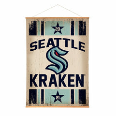Seattle Kraken, Canvas Wall Tapestry, Large, 54x37, NHL, Home