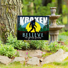Seattle Kraken Yard Sign, Bigfoot, NHL, Home