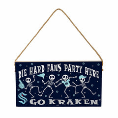 Seattle Kraken Halloween Wood Wall Sign, 6x11, NHL, Home