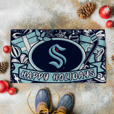 Seattle Kraken Holiday PVC Mat, 28"x16", NHL