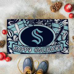 Seattle Kraken Holiday PVC Mat, 28"x16", NHL