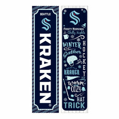 46" Double Sided Leaner, Seattle Kraken, Winter Seasonal, NHL, Home
