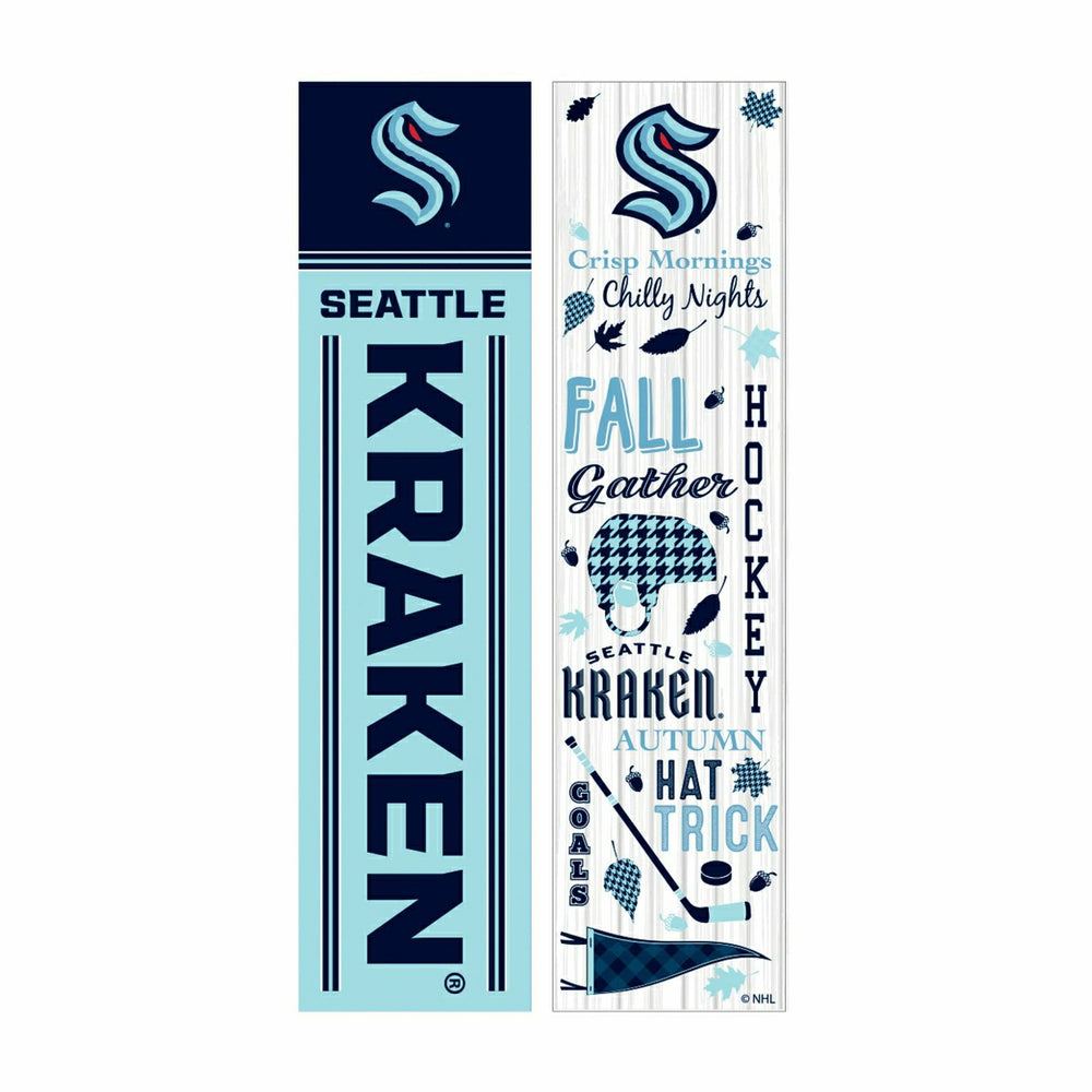 46" Double Sided Leaner, Seattle Kraken, Fall Seasonal, NHL, Home