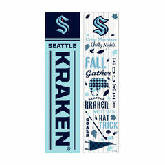 46" Double Sided Leaner, Seattle Kraken, Fall Seasonal, NHL, Home