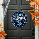 Seattle Kraken Halloween Round Door Décor with Hanging Rope, 18x18, NHL, Home