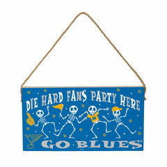 St Louis Blues Halloween Wood Wall Sign, 6x11, NHL, Home