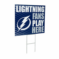 Tampa Bay Lightning Coroplast Yard Sign "Fans Play Here", NHL, Home
