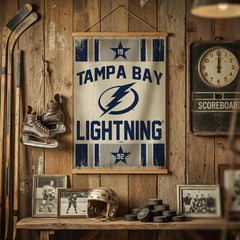 Tampa Bay Lightning, Canvas Wall Tapestry, Medium, 36x24, NHL, Home