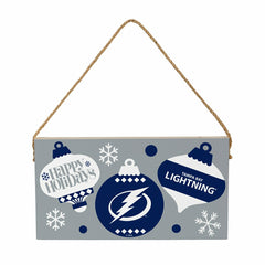 Tampa Bay Lightning Holiday Wood Wall Sign, 6x11, NHL, Home