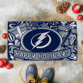 Tampa Bay Lightning Holiday PVC Mat, 28"x16", NHL
