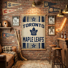 Toronto Maple Leafs, Canvas Wall Tapestry, Large, 54x36, NHL, Home
