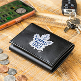 Toronto Maple Leafs Black Tri-Fold Embroidered Wallet w/ RFID Blocking, NHL, Home
