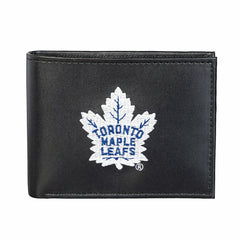 Toronto Maple Leafs Black Bi-Fold Embroidered Wallet w/ RFID Blocking, NHL, Home