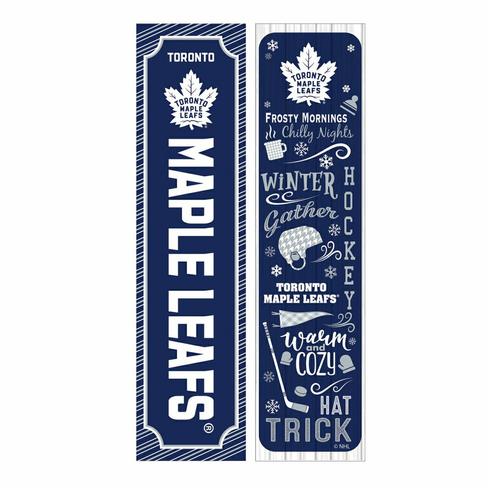 46" Double Sided Leaner, Toronto Maple Leafs, Winter Seasonal, NHL, Home