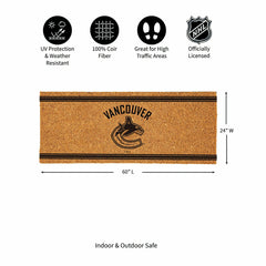 Vancouver Canucks Extra Large One Color Coir Mat, 60"x24", NHL