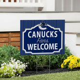 Vancouver Canucks Coroplast Yard Sign, "Fans Welcome", NHL, Home