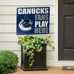 Vancouver Canucks Coroplast Yard Sign "Fans Play Here", NHL, Home