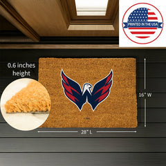 Coir Mat, 16"x28", Washington Capitals, NHL