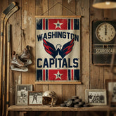 Washington Capitals, Canvas Wall Tapestry, Medium, 36x24, NHL, Home