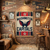 Washington Capitals, Canvas Wall Tapestry, Large, 54x36, NHL, Home