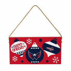 Washington Capitals Holiday Wood Wall Sign, 6x11, NHL, Home