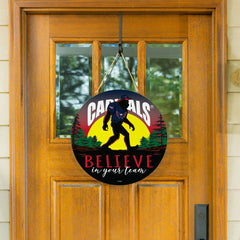 Washington Capitals Bigfoot Round Door Décor with Hanging Rope, 18x18, NHL, Home