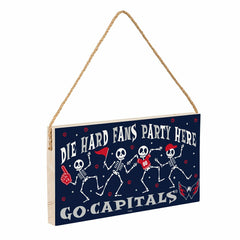 Washington Capitals Halloween Wood Wall Sign, 6x11, NHL, Home