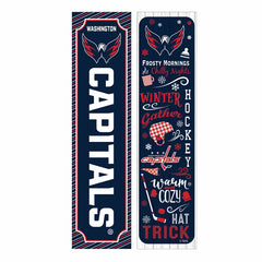 46" Double Sided Leaner, Washington Capitals, Winter Seasonal, NHL, Home