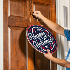 Washington Capitals Holiday Round Door Décor with Hanging Rope, 18x18, NHL, Home