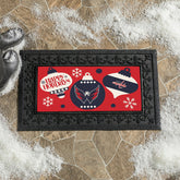 Washington Capitals Holiday Flocked Coir Sassafras Switch Mat, 22"x10", NHL