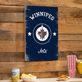 Winnipeg Jets Wood Wall Sign, 16x24, NHL, Home