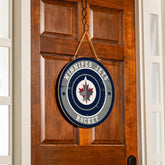 Winnipeg Jets Round Door Décor with Hanging Rope, 18x18, NHL, Home