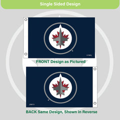 Winnipeg Jets Single Sided Flag w/ 2 Grommets, 3'x5', NHL, Home