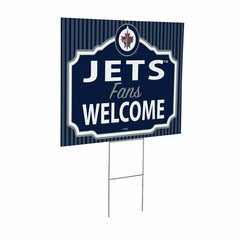 Winnipeg Jets Coroplast Yard Sign, "Fans Welcome", NHL, Home