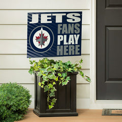 Winnipeg Jets Coroplast Yard Sign "Fans Play Here", NHL, Home