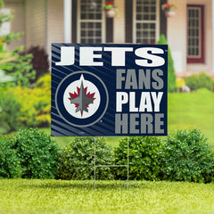 Winnipeg Jets Coroplast Yard Sign "Fans Play Here", NHL, Home